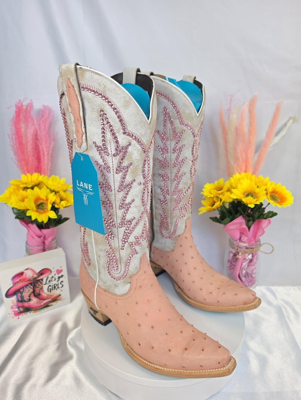 LANE Skylight Cowgirl Boots W/ Swarovski Crystals 9.5 - Picture 7 of 11